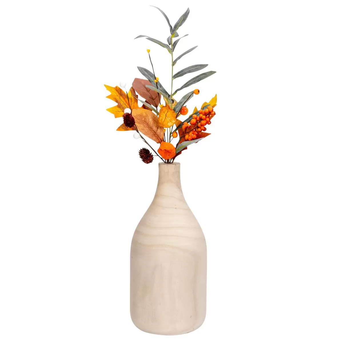 DecoWoerner Artificial Autumn Physalis Twig 20 X 40 Cm /brown