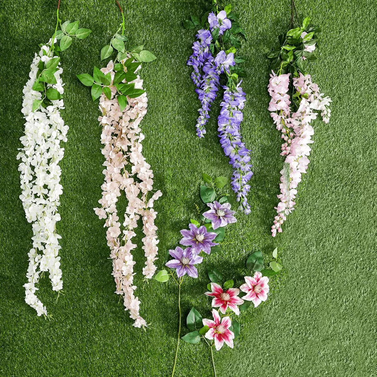 DecoWoerner Artificial Clematiz Twig Purple 15 X 7 X 80 Cm