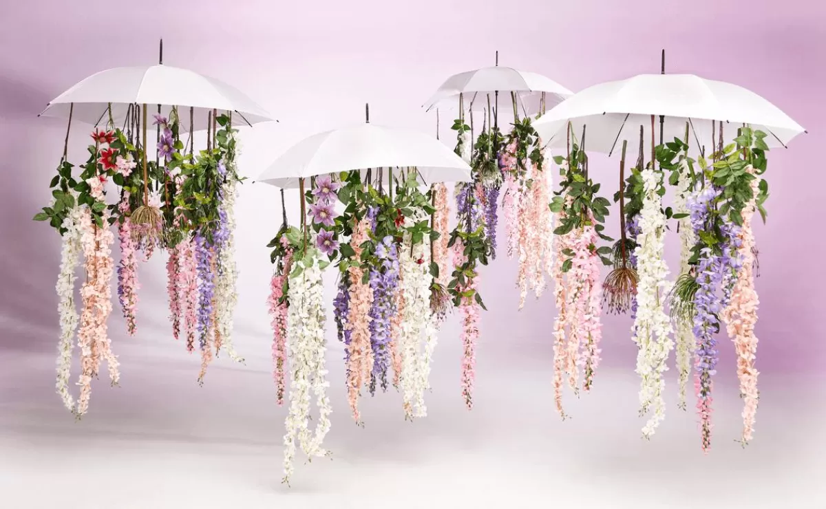 DecoWoerner Artificial Clematiz Twig Purple 15 X 7 X 80 Cm