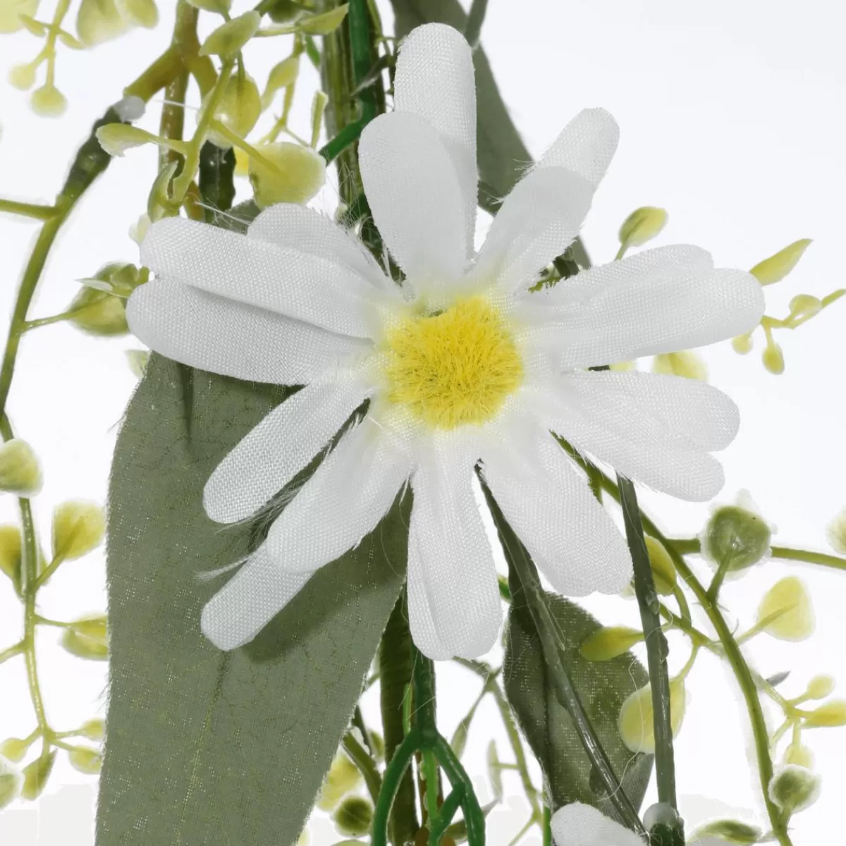 DecoWoerner Artificial Field Flower Garland Artificial Vine - White 158 Cm