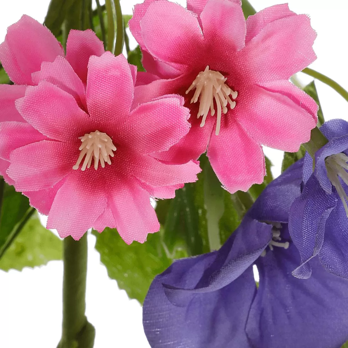 DecoWoerner Artificial Field Flower Garland Flower Vine Pink Purple 158 Cm