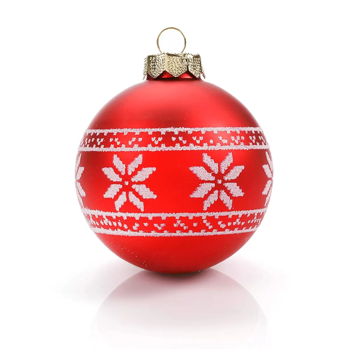 DecoWoerner Christmas Baubles Made Of Glass "Nordic" 8 Cm, 12 Pcs