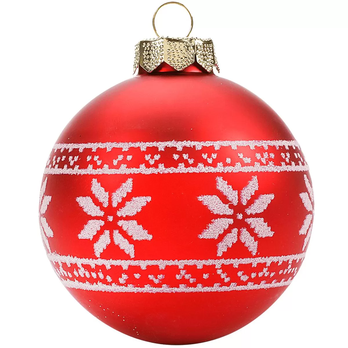 DecoWoerner Christmas Baubles Made Of Glass "Nordic" 8 Cm, 12 Pcs