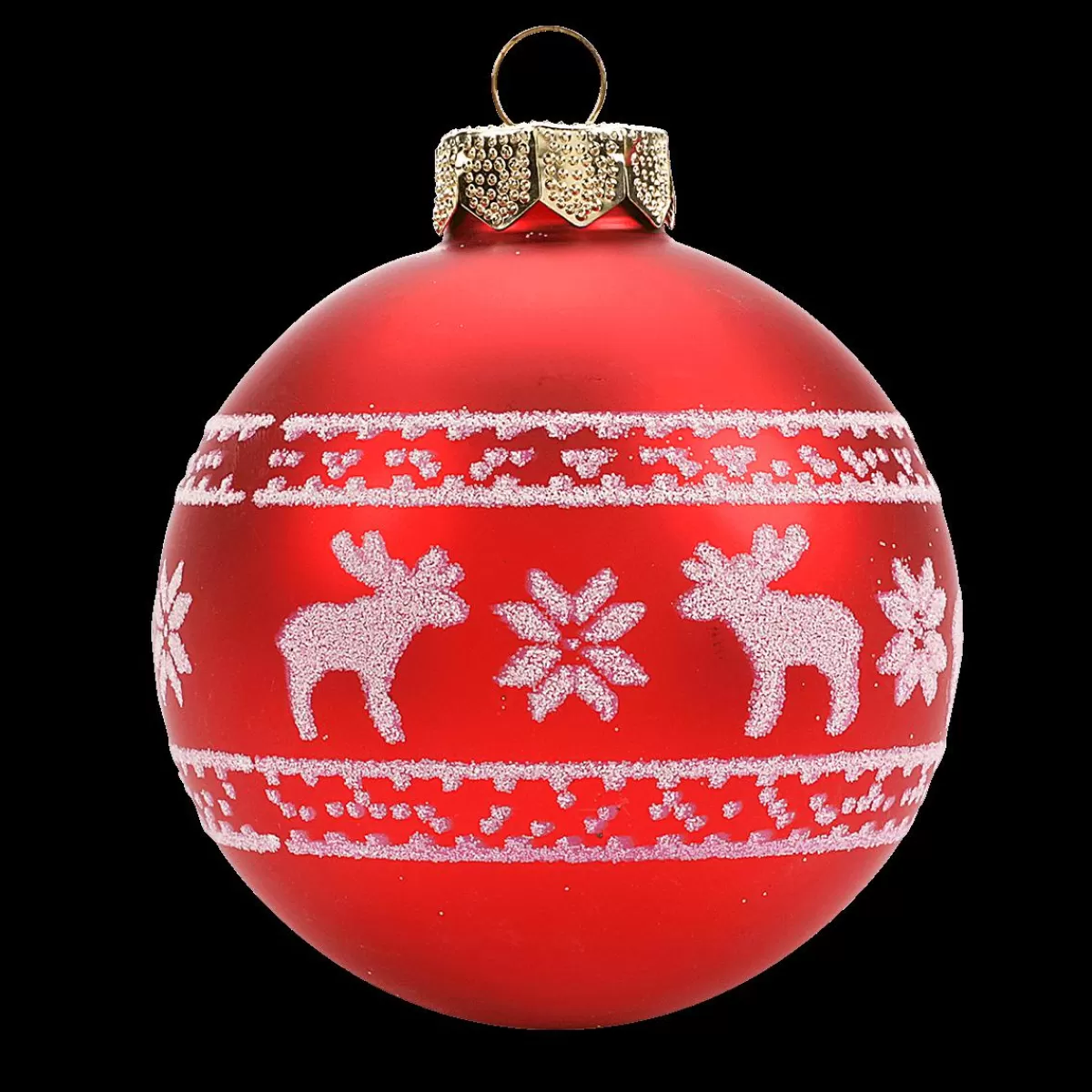 DecoWoerner Christmas Baubles Made Of Glass "Nordic" 8 Cm, 12 Pcs