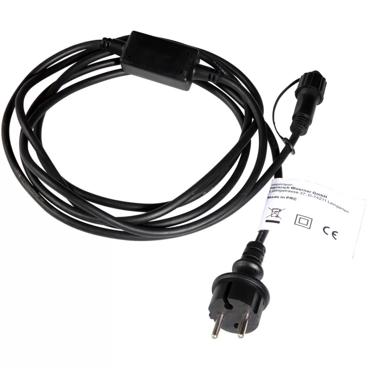 DecoWoerner Connection Cable IP44 For LED Products System IP67, Black
