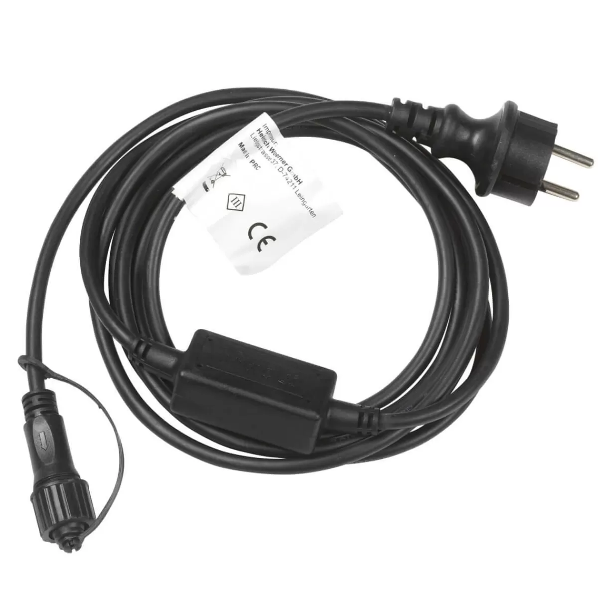 DecoWoerner Connection Cable IP44 For LED Products System IP67, Black
