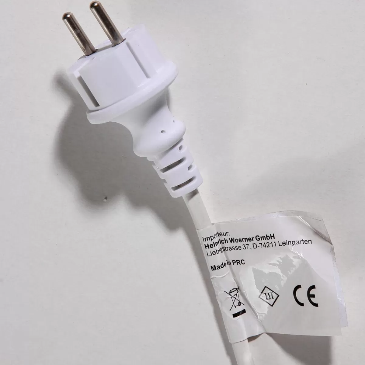 DecoWoerner Connection Cable IP44 For LED Products System IP67, White