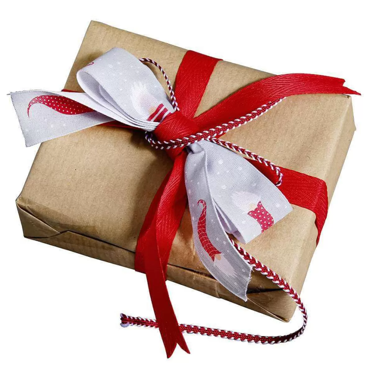 DecoWoerner Cord Gift Ribbon /white 4 Mm 15 M