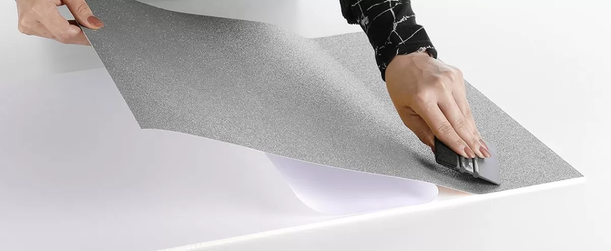DecoWoerner Dark Grey Glitter Adhesive Film 50 Cm X 5 M Roll