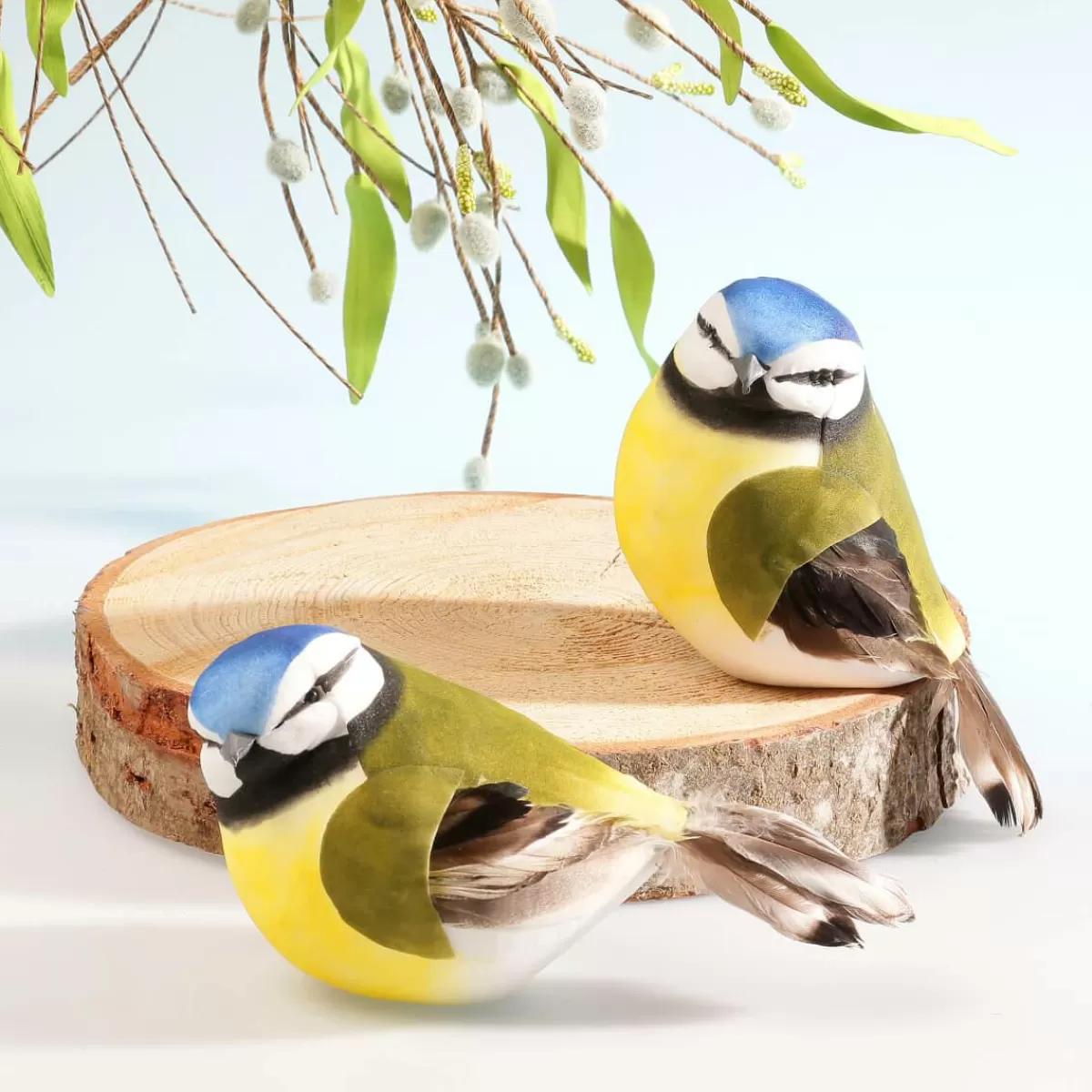DecoWoerner Decoration Bird Green Yellow 19 Cm