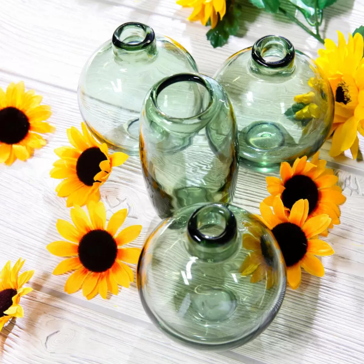 DecoWoerner Decoration Flowers Sunflowers, Pack Of 24 Pieces