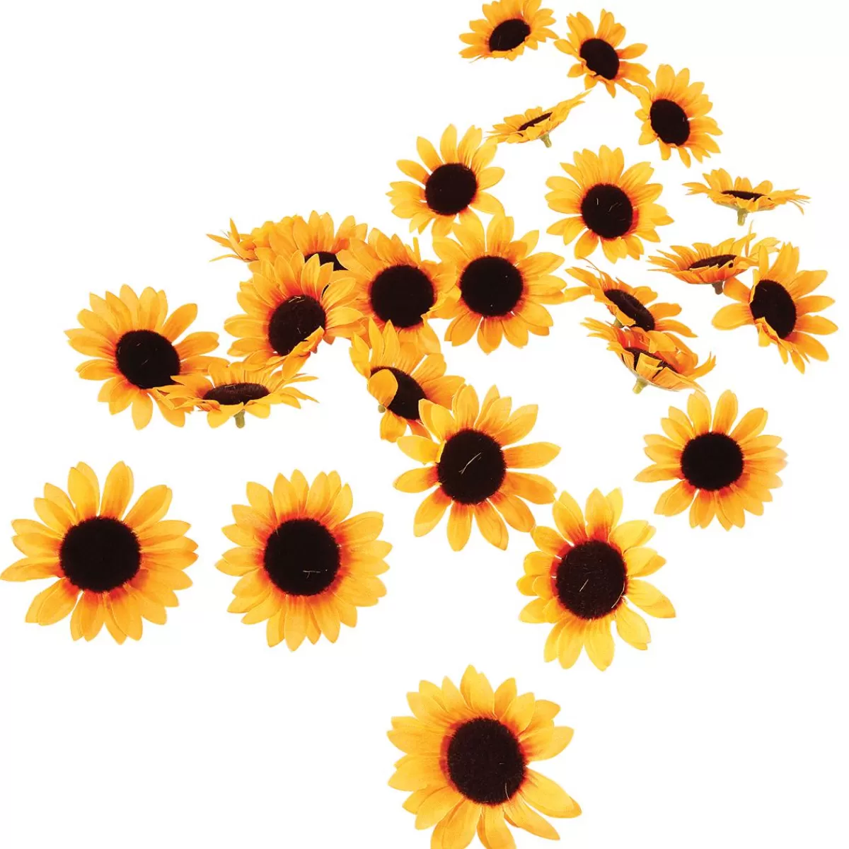 DecoWoerner Decoration Flowers Sunflowers, Pack Of 24 Pieces