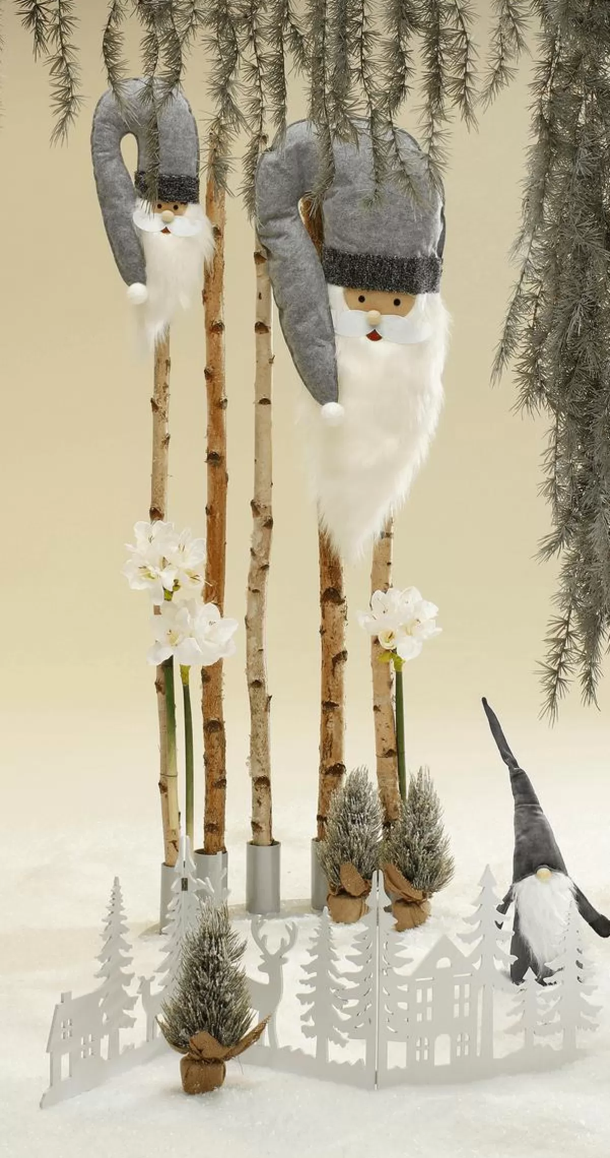 DecoWoerner Decorative Birch Trunks 170 Cm, 5 Pcs