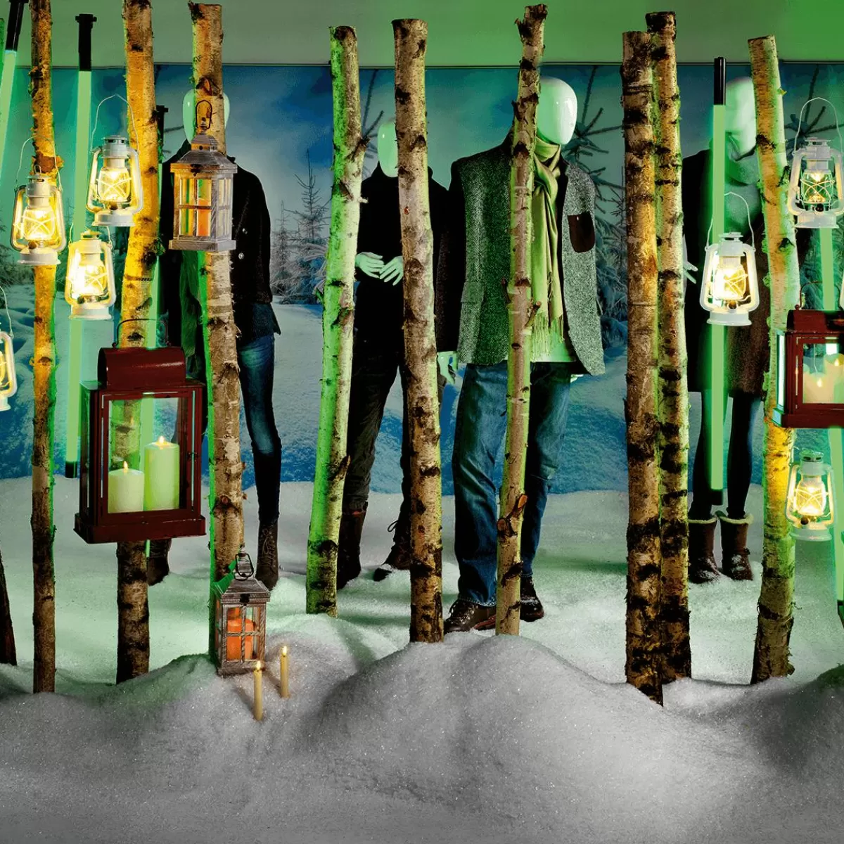 DecoWoerner Decorative Birch Trunks 200 Cm, 3 Pcs