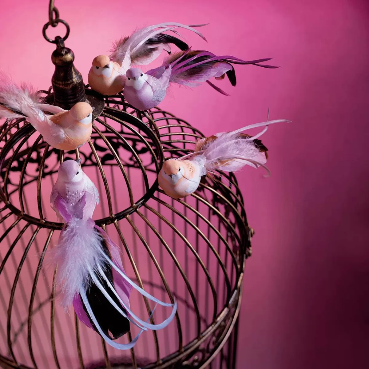 DecoWoerner Decorative Birds 10 Cm, 6 Pcs