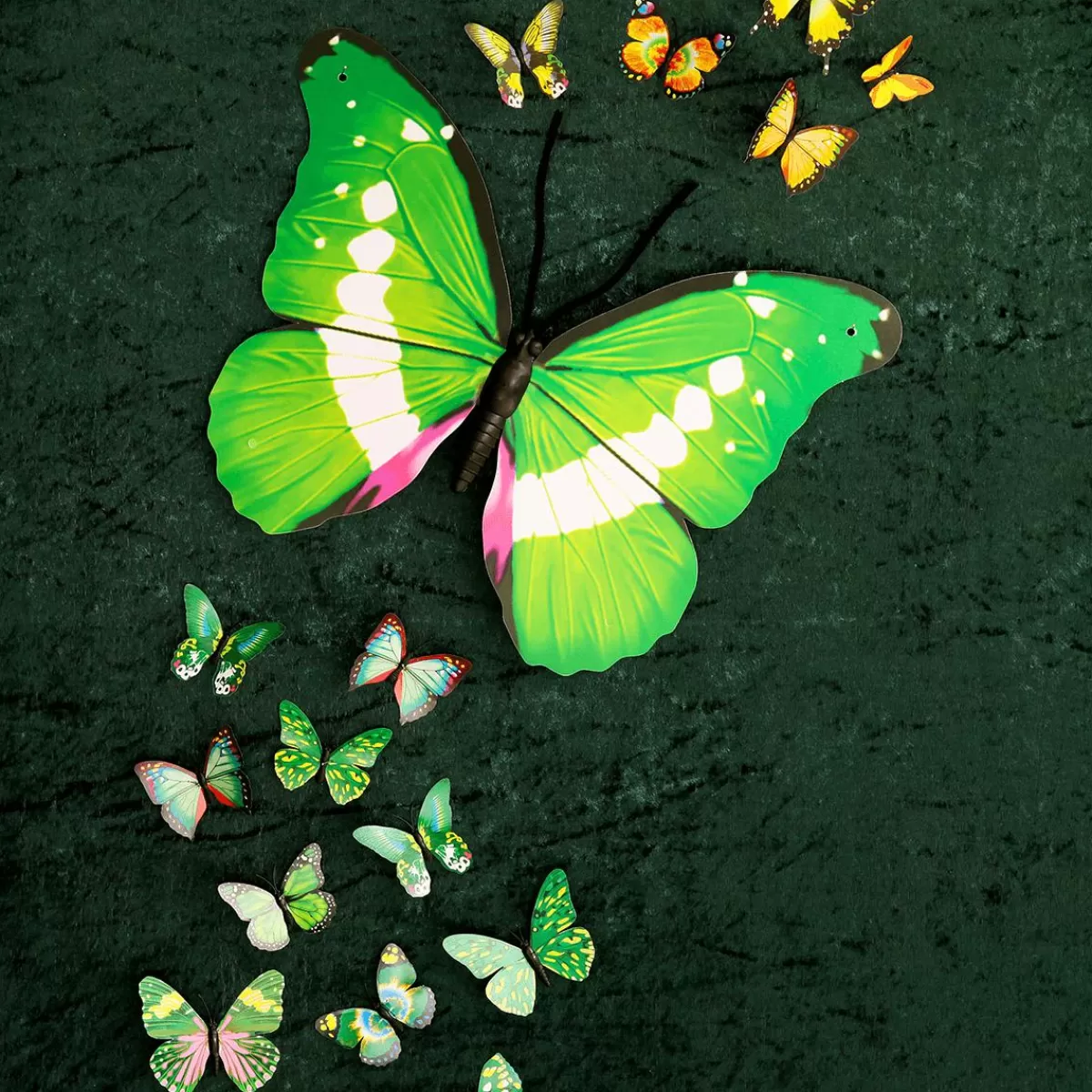 DecoWoerner Decorative Butterflies 40 Cm 3 Pcs