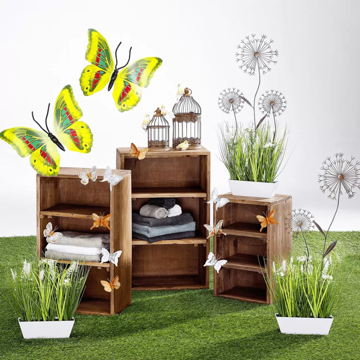 DecoWoerner Decorative Butterflies 40 Cm 3 Pcs