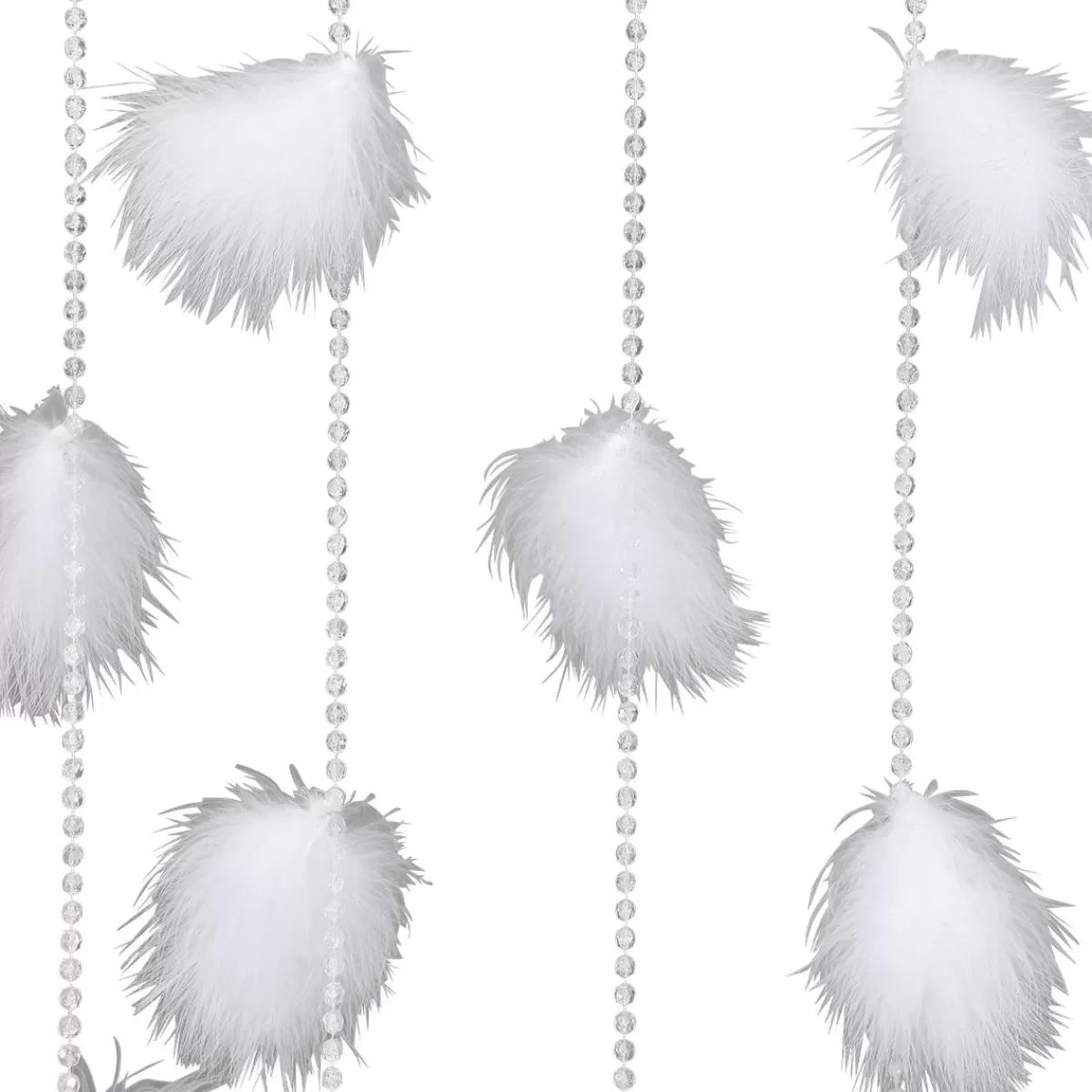 DecoWoerner Decorative Curtain With Feathers, 190 X 90 Cm
