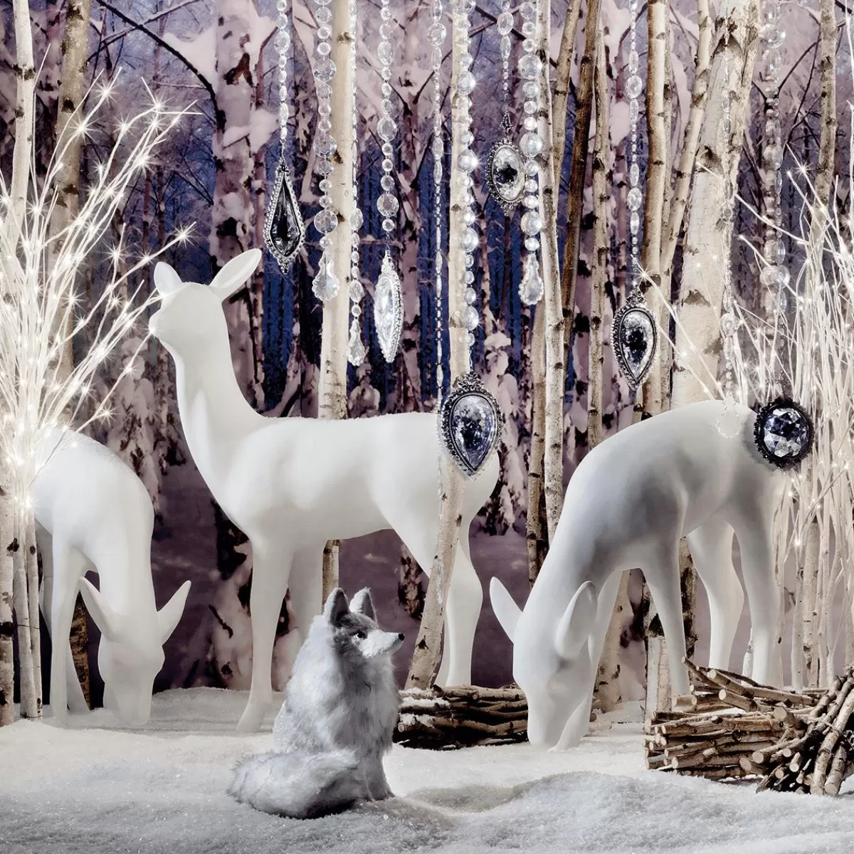 DecoWoerner Decorative Deer Grazing Height 75 Cm,