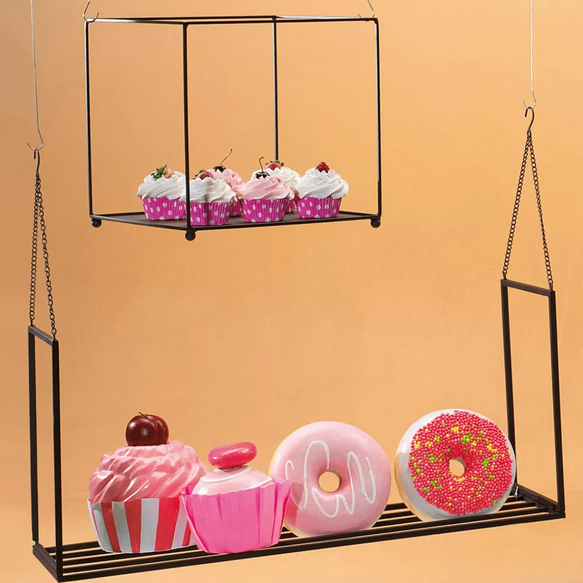 DecoWoerner Decorative Donut With Sugar Pearls 20 Cm Ø Colourful