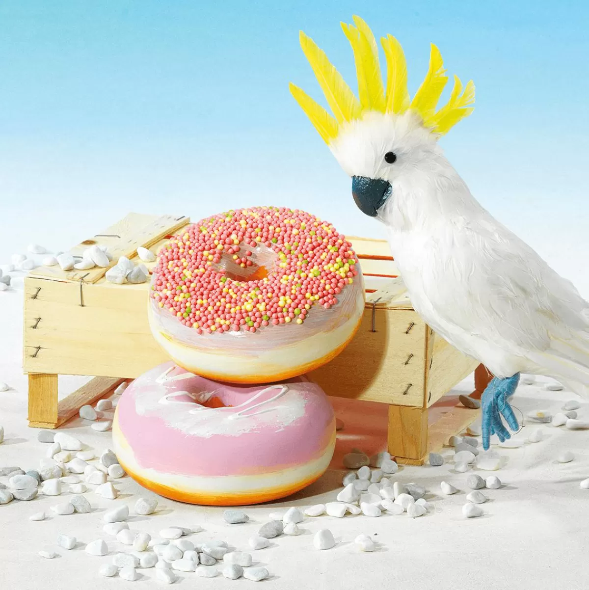 DecoWoerner Decorative Donut With Sugar Pearls 20 Cm Ø Colourful