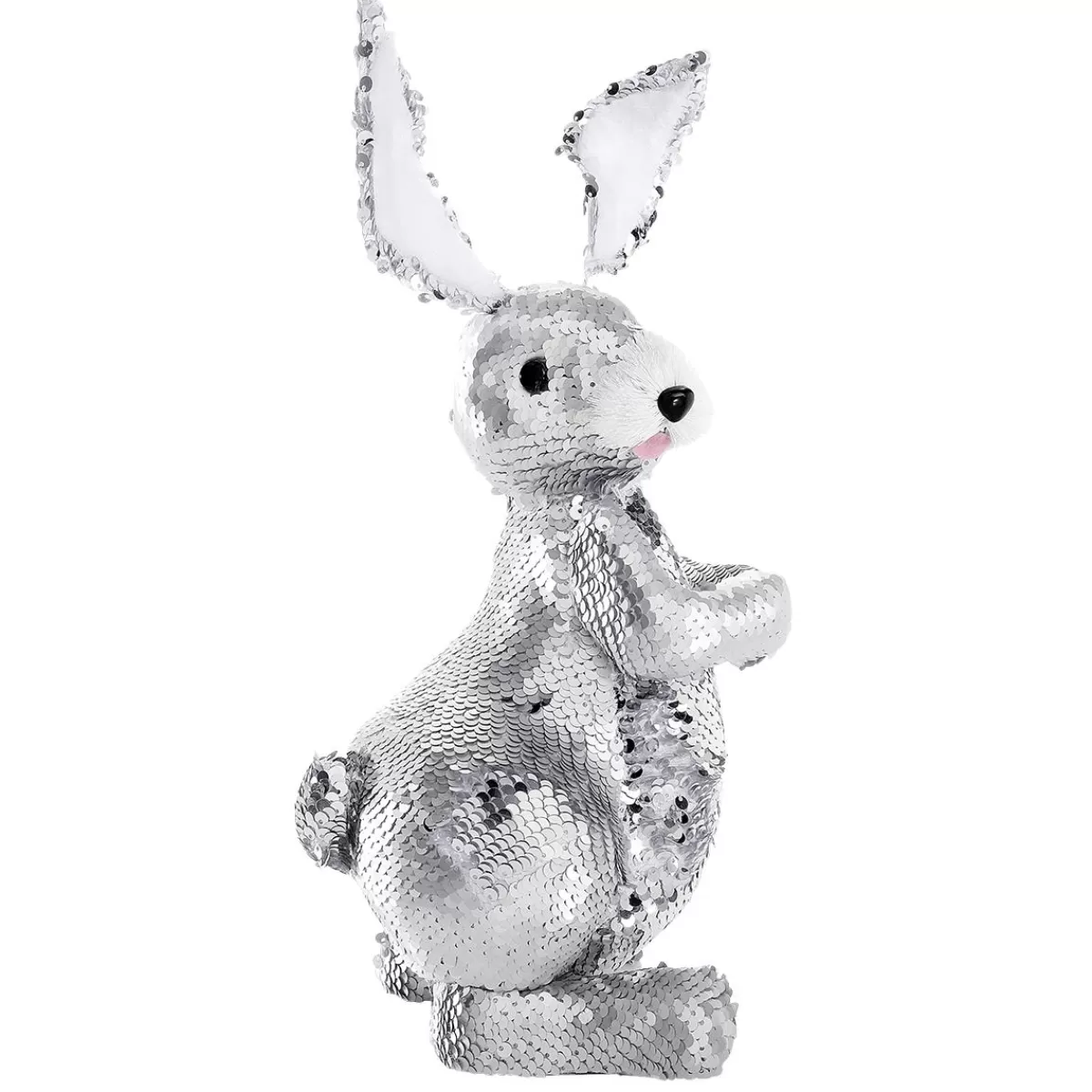 DecoWoerner Decorative Easter Bunny With Reversible Sequins , 35 Cm