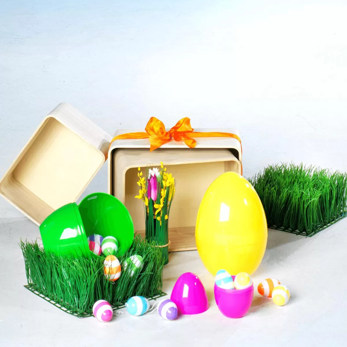 DecoWoerner Decorative Easter Eggs 6 Cm, Striped, 6 Pcs