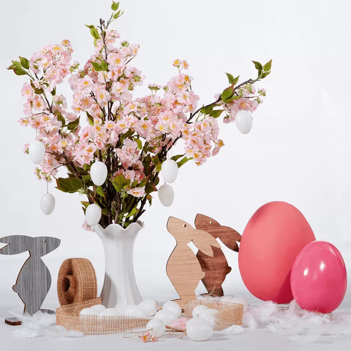 DecoWoerner Decorative Easter Eggs For Hanging 6 Cm, , 24 Pcs