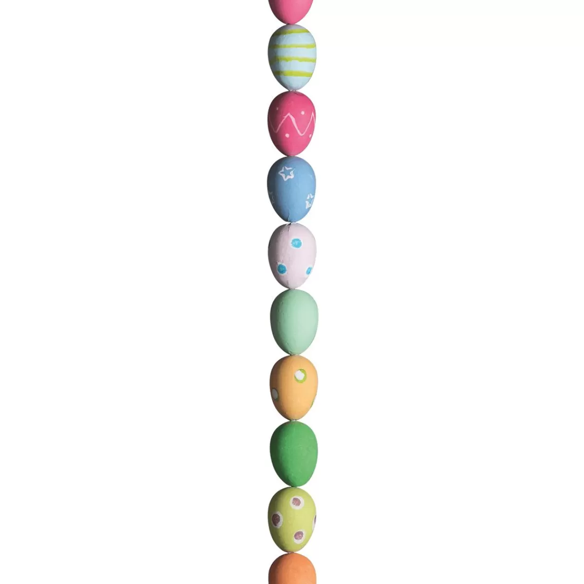 DecoWoerner Decorative Easter Eggs String Colourful Patterns, 180 Cm