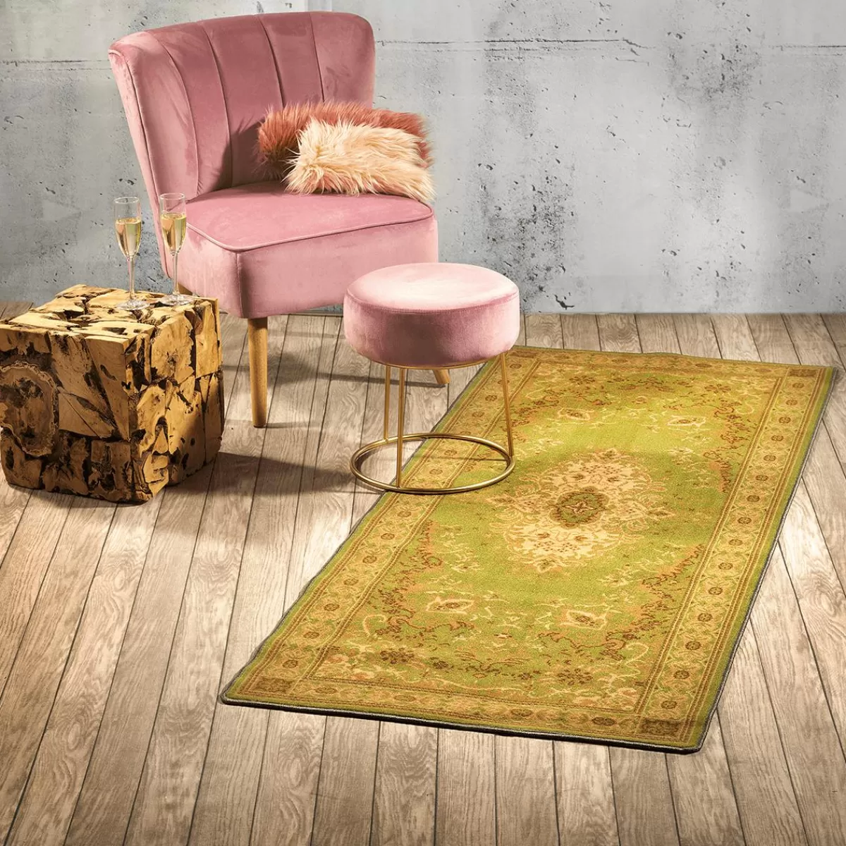 DecoWoerner Decorative Fabric "Boards Wall", Width 140 Cm,