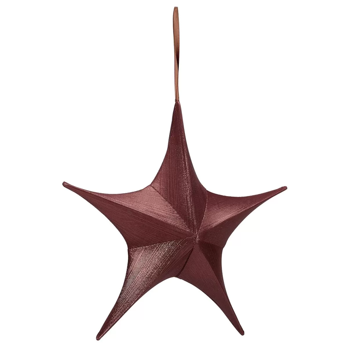 DecoWoerner Decorative Fabric Folding Star Bordeaux Red With Zipper, 40 Cm