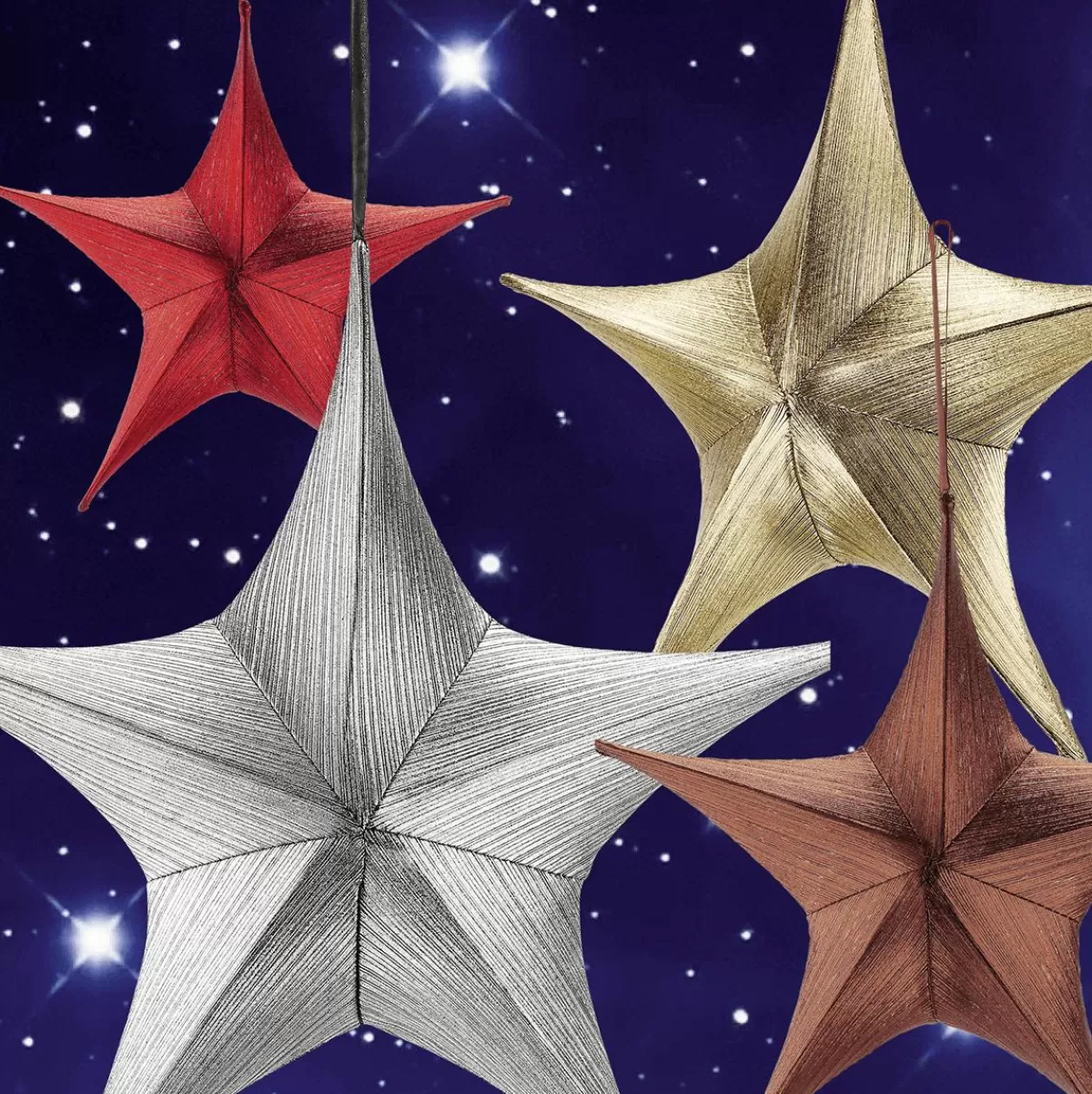 DecoWoerner Decorative Fabric Folding Star Bordeaux Red With Zipper, 40 Cm