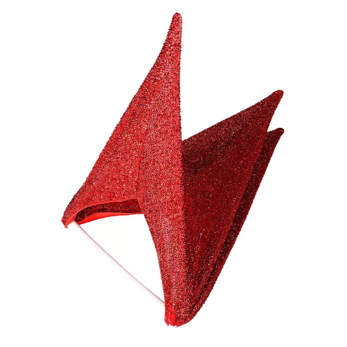 DecoWoerner Decorative Fabric Folding Star Glitter With Zip, 40 Cm