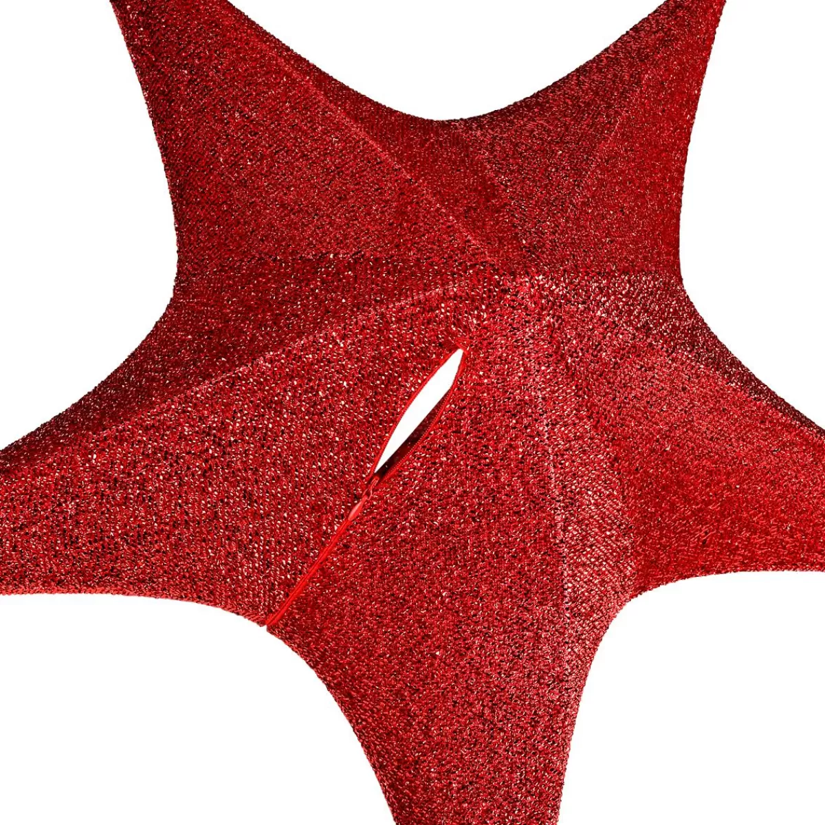 DecoWoerner Decorative Fabric Folding Star Glitter With Zip, 40 Cm
