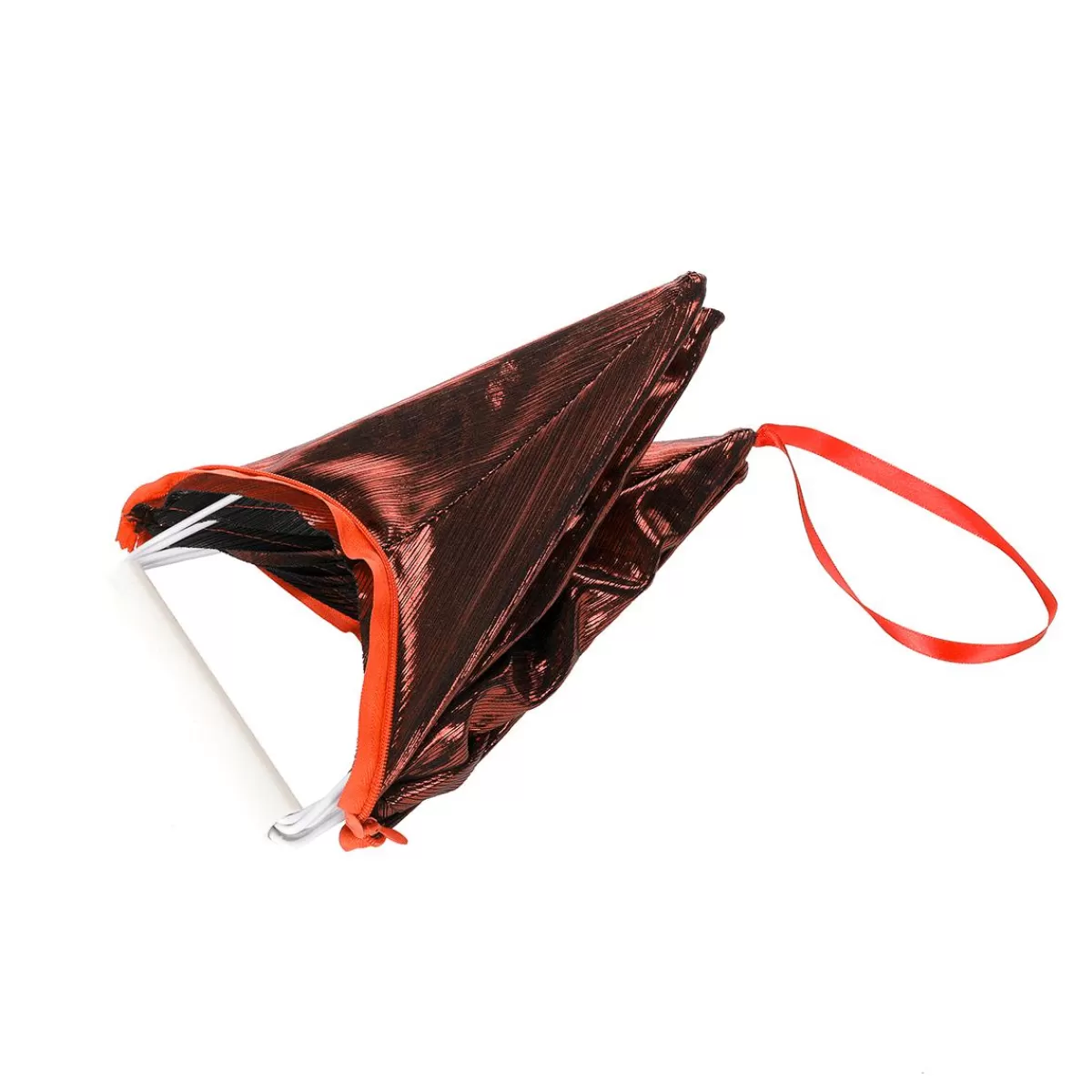 DecoWoerner Decorative Fabric Folding Star, Metallic Copper, With Zip