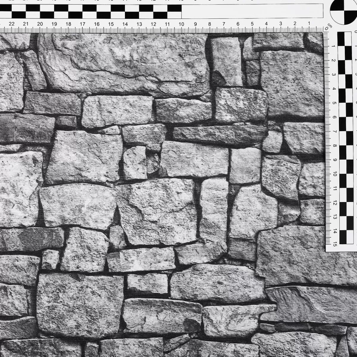 DecoWoerner Decorative Fabric "Stone Wall", Width 140 Cm