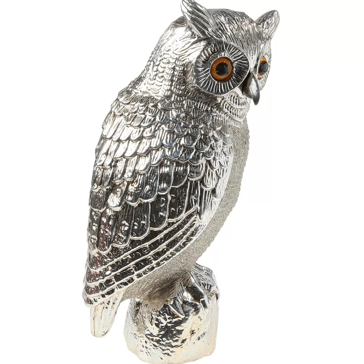 DecoWoerner Decorative Figure Owl 43 Cm Champagne Colour