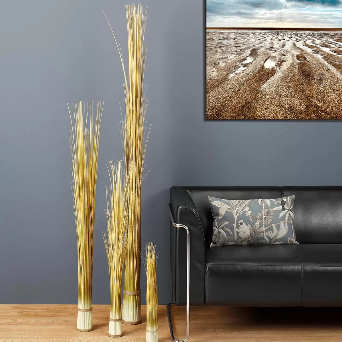 DecoWoerner Decorative Grass Bundle Extra Long, Length 90 Cm