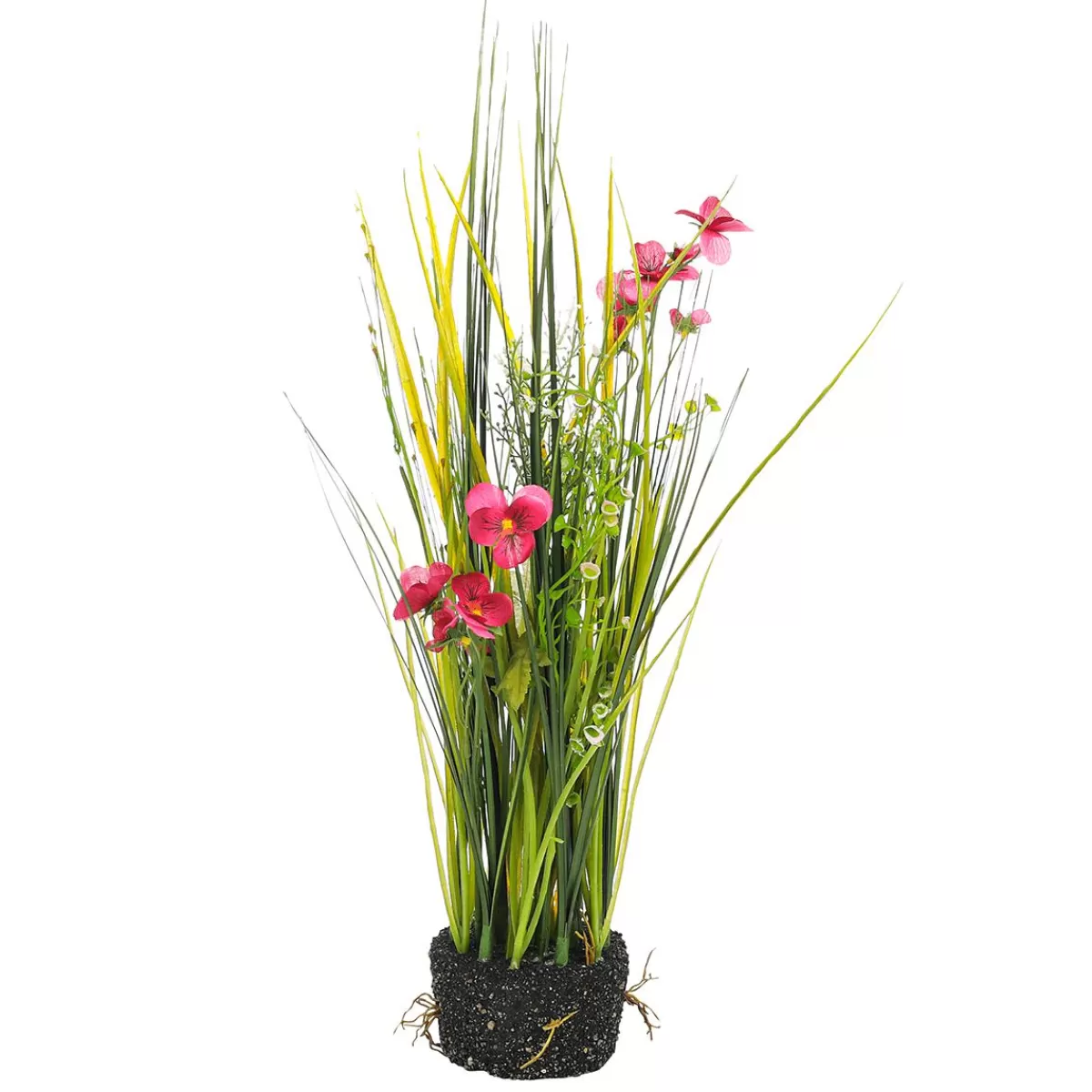 DecoWoerner Decorative Grass With Pansies 48 Cm