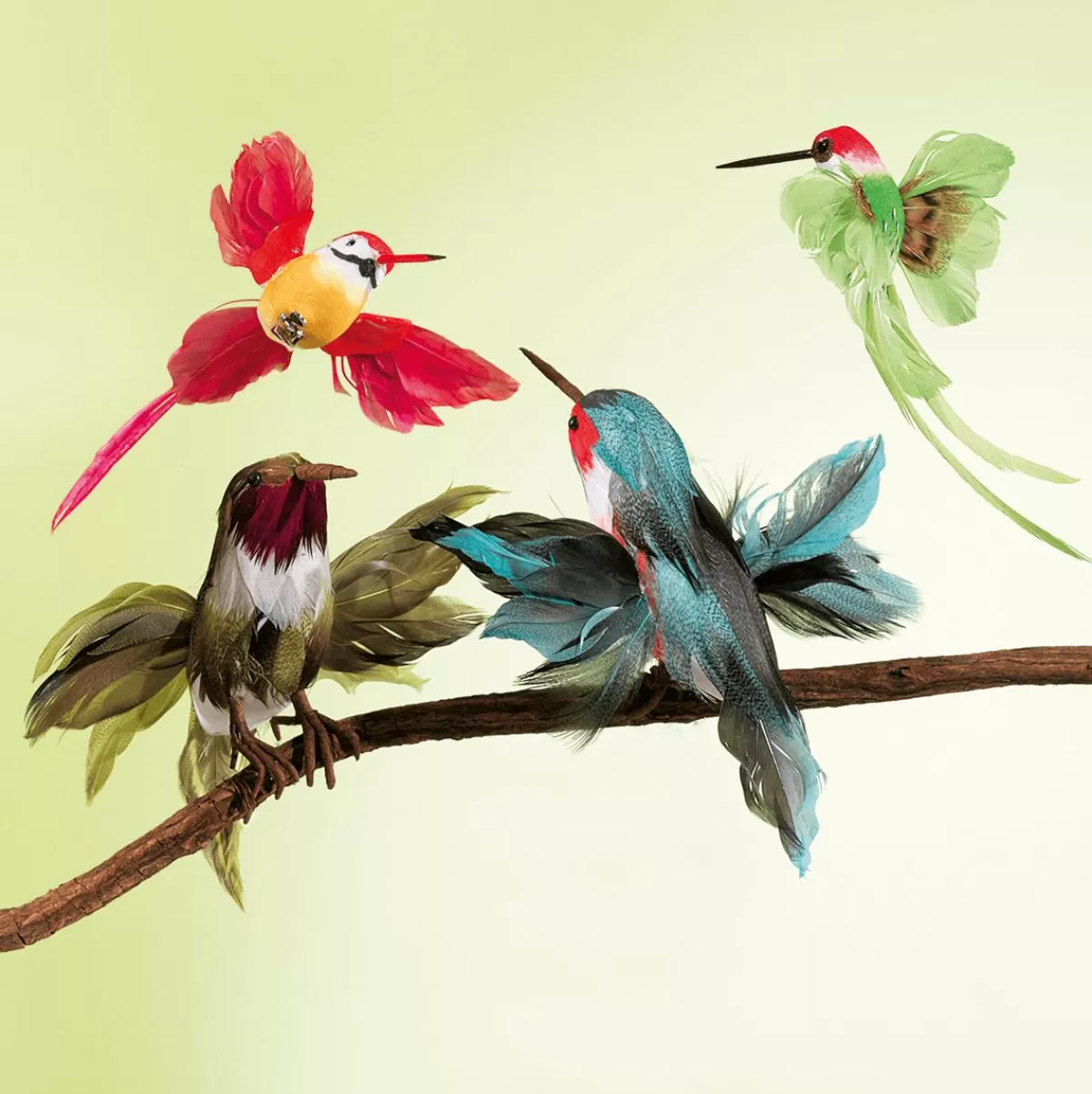 DecoWoerner Decorative Hummingbirds 18 Cm , 3 Pcs