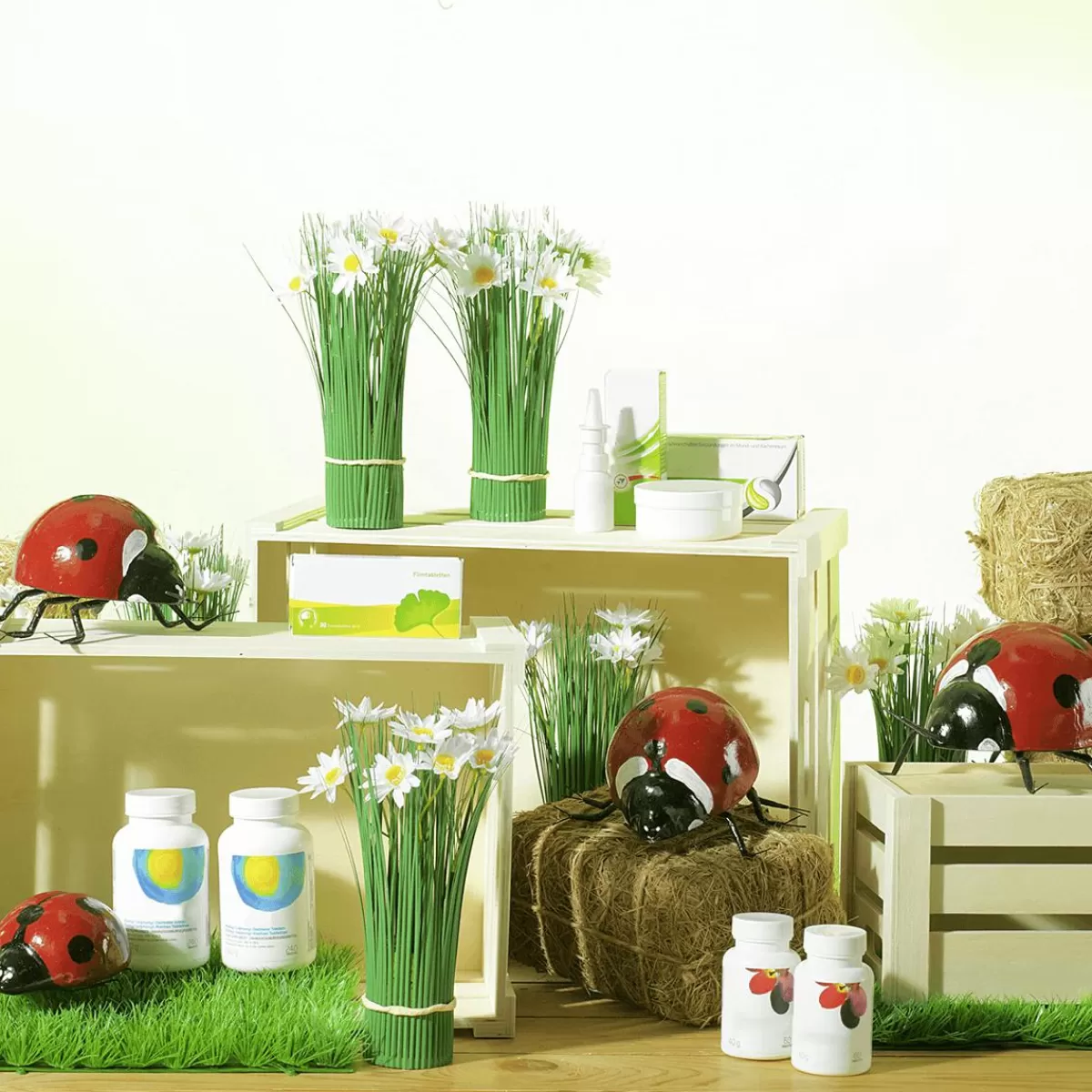 DecoWoerner Decorative Ladybugs 20 - 25 Cm, 2 Pcs