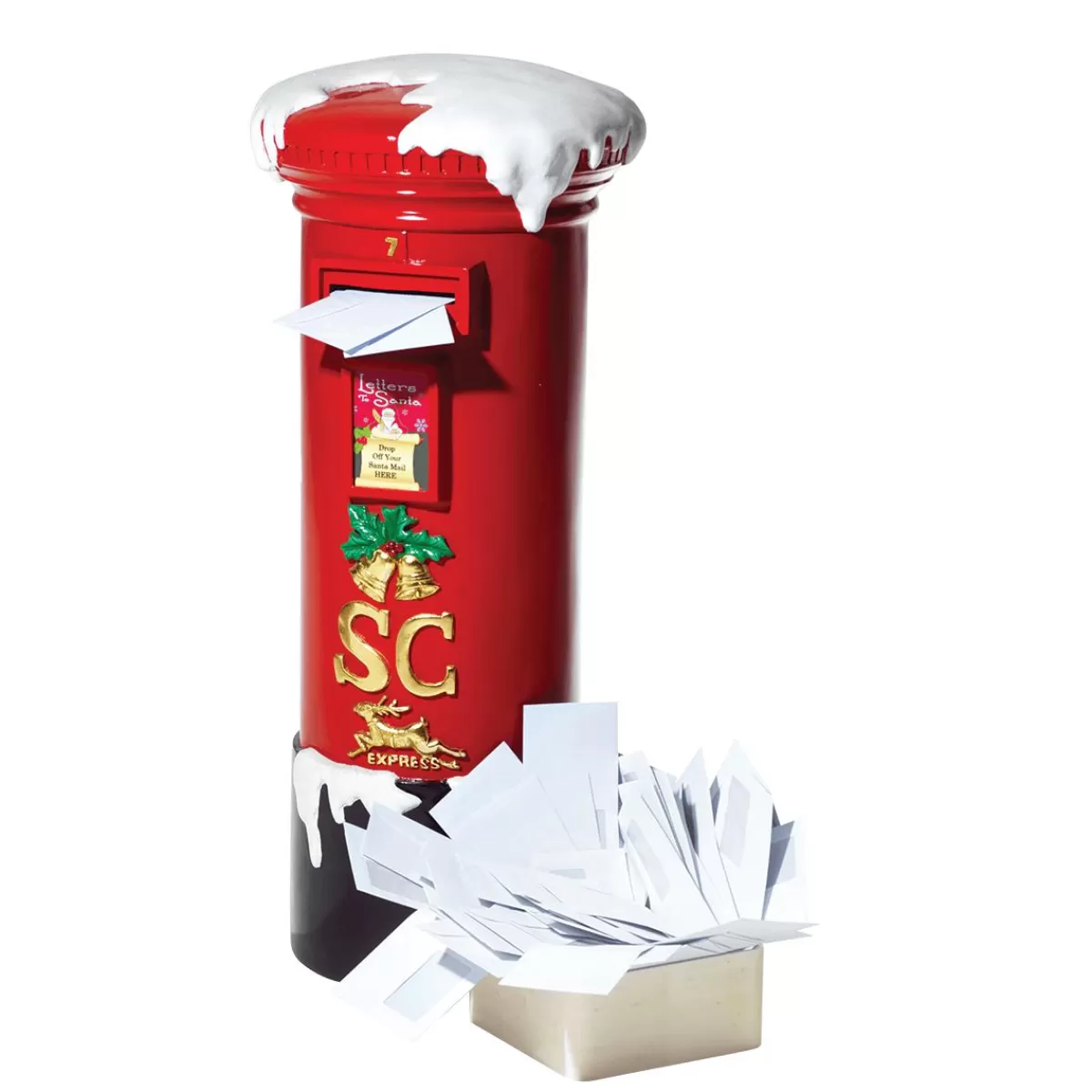 DecoWoerner Decorative Mailbox Santa Claus, Height 100 Cm