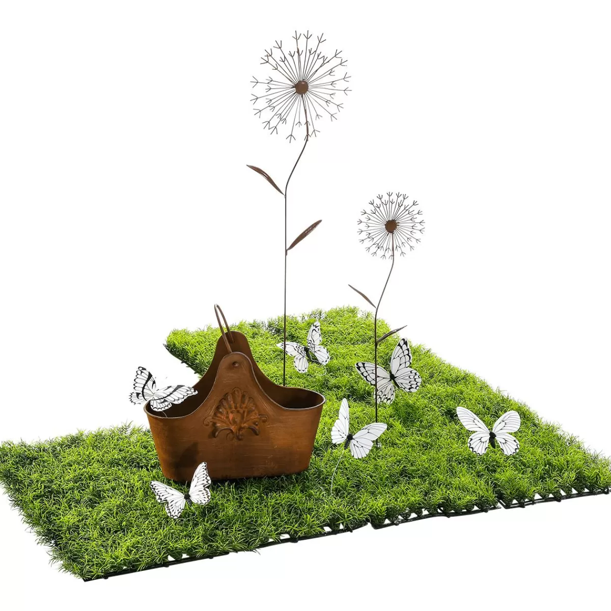 DecoWoerner Decorative Metal Flower Plug 50 Cm