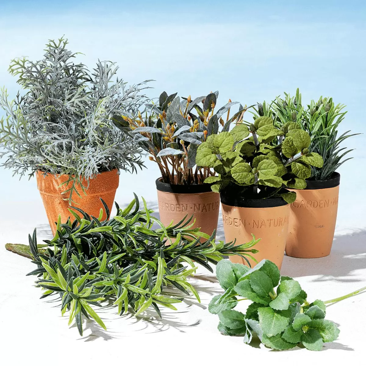 DecoWoerner Decorative Mint In Clay Pot 20 Cm