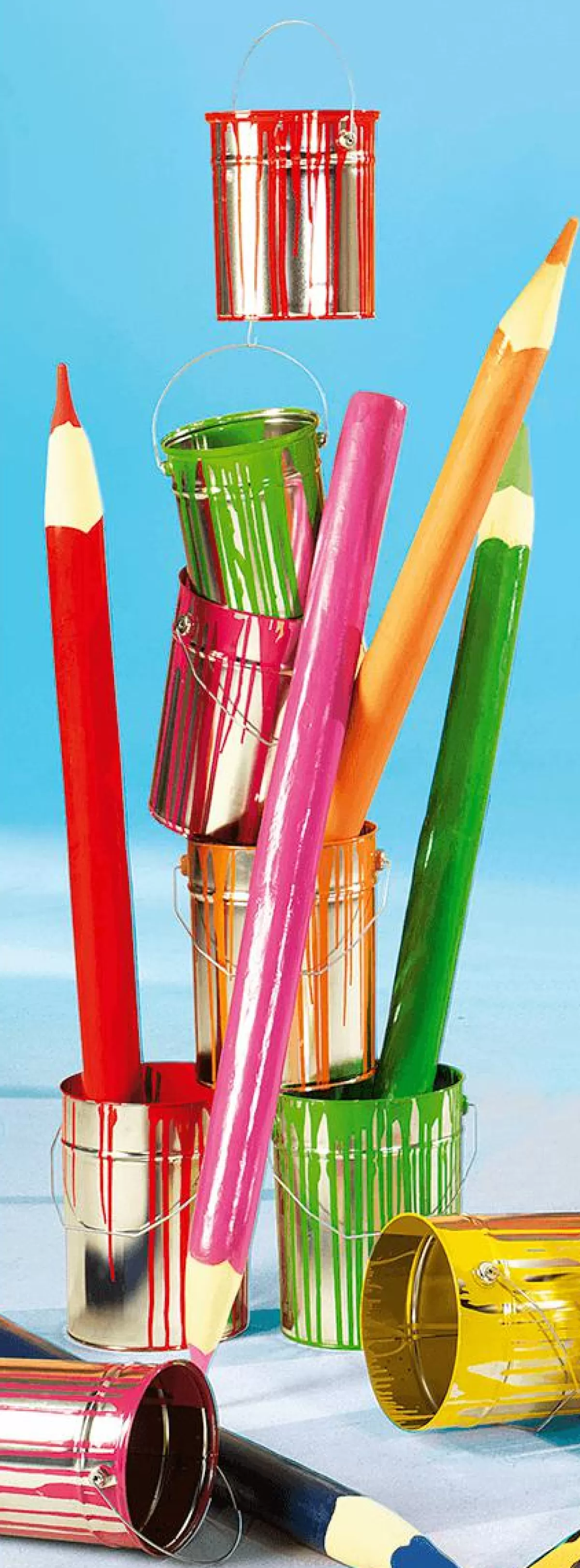 DecoWoerner Decorative Paint Bucket 23 Cm High, Decorative Paint Bucket 23 Cm High,