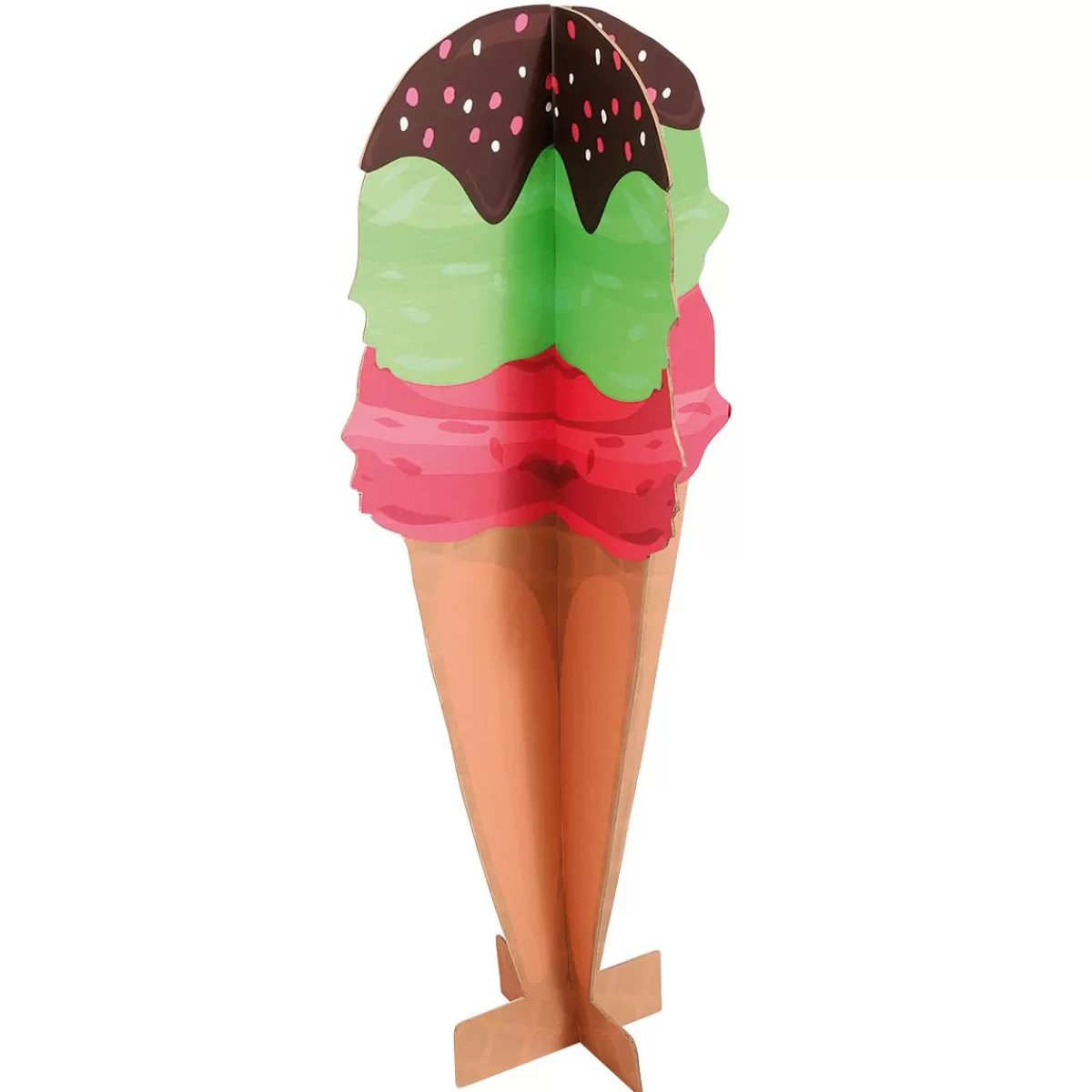 DecoWoerner Decorative Presenter Waffle Ice Cream, Height 90 Cm