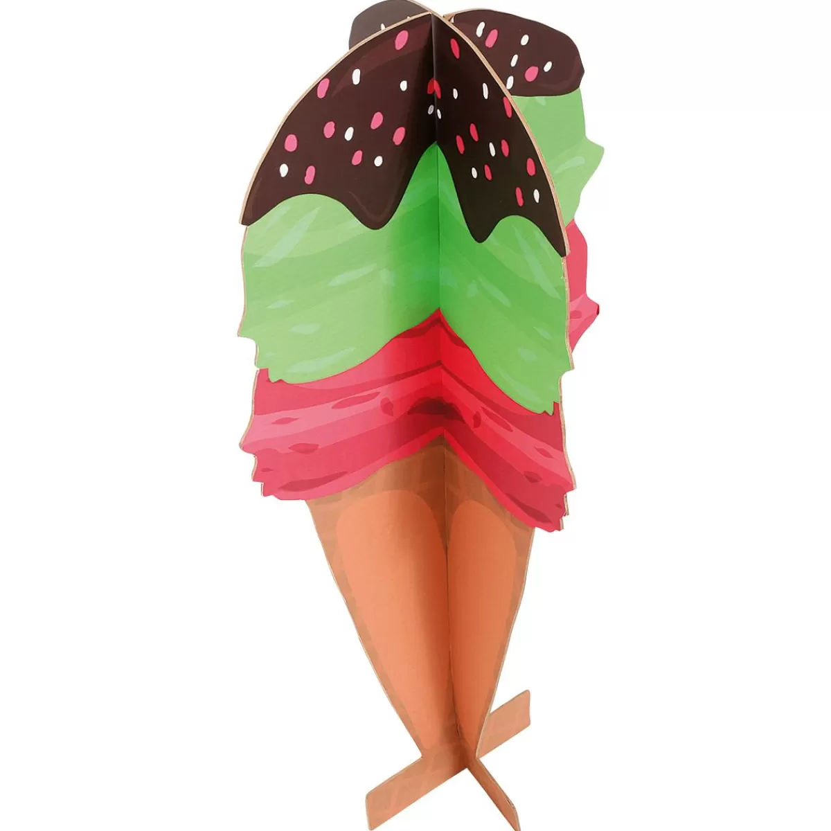 DecoWoerner Decorative Presenter Waffle Ice Cream, Height 90 Cm
