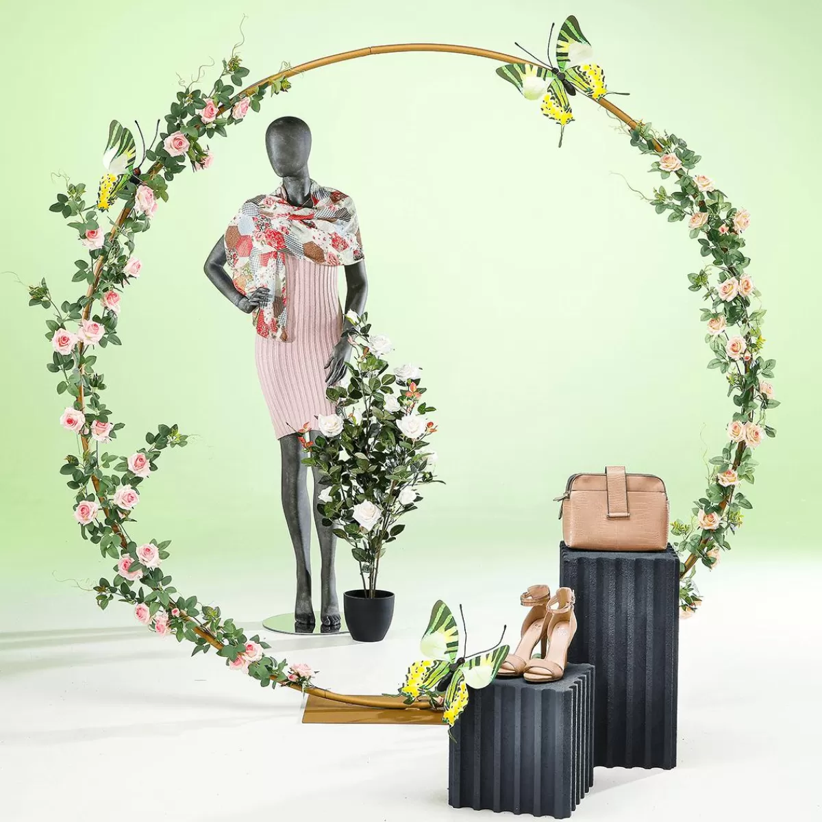 DecoWoerner Decorative Ring Made Of Metal, Ø 200 Cm