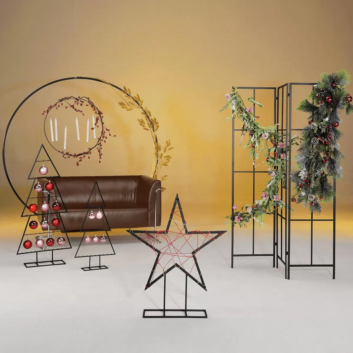 DecoWoerner Decorative Ring Made Of Metal, Ø 200 Cm