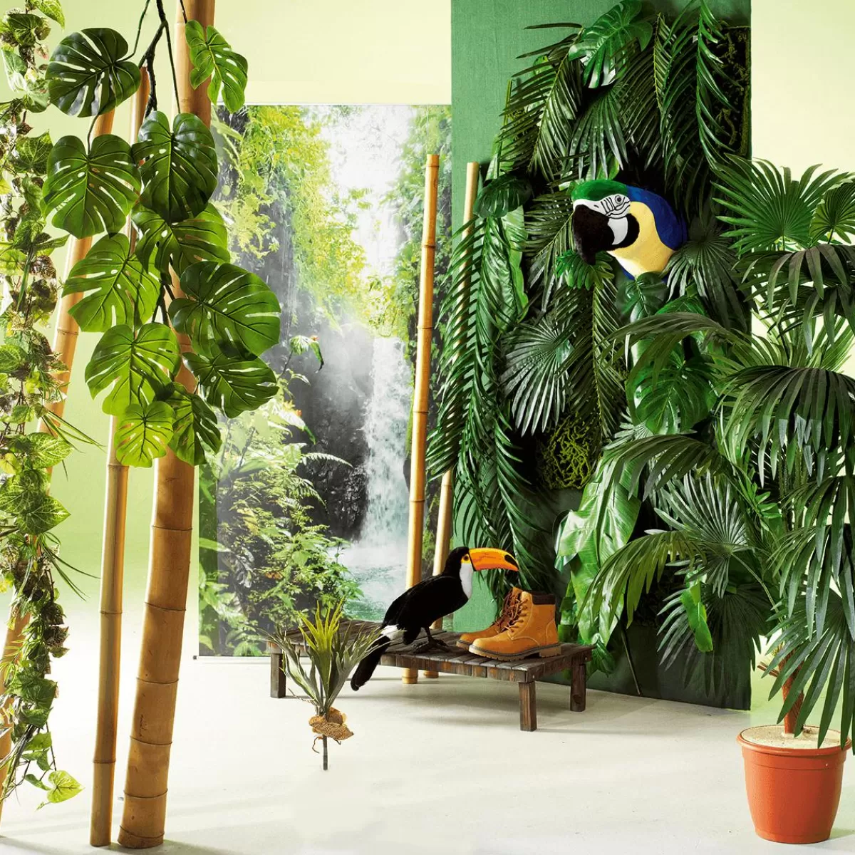 DecoWoerner Decorative Royal Palm Branch, Length 180 Cm